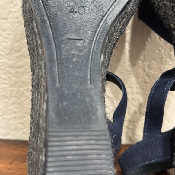 Toni Pons Suede Blue Espadrille Wedge Size 40 / 9.5 - Picture 7 of 8